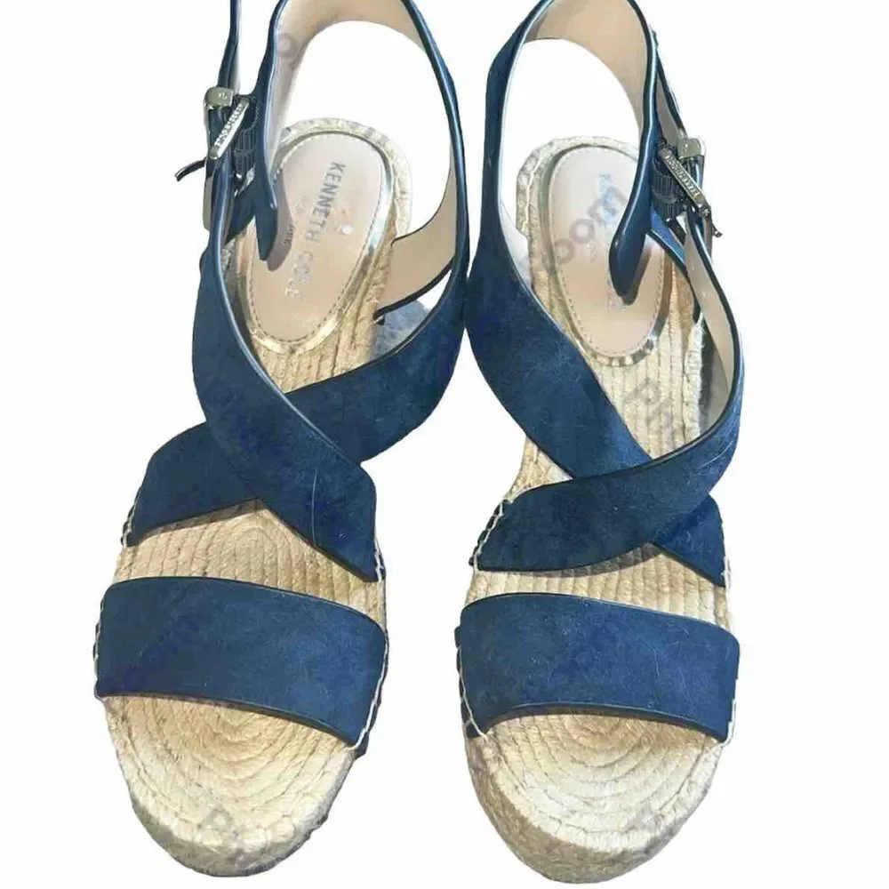 ✨Kenneth Cole Women's Olivia Cross Sandal Sz 7.5 Wedge✨